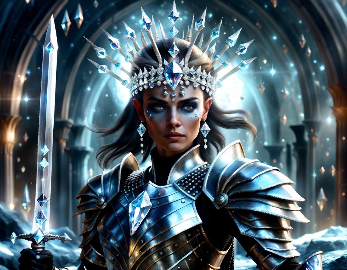 Alien Crystal Knight Warrior on Alien Planet