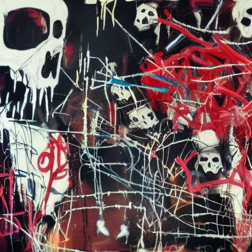 Anti-War Neo-Expressionism with Graffiti Aesthetic