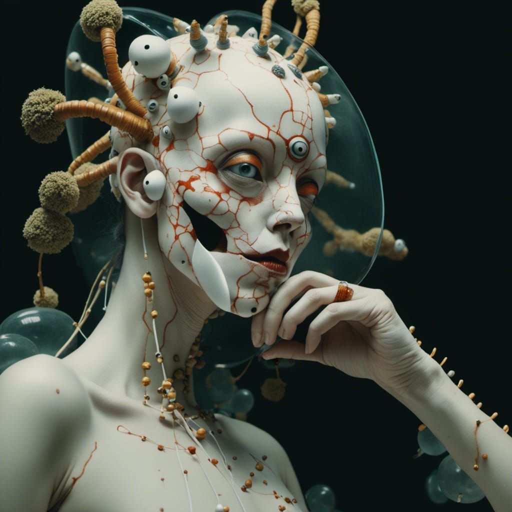 Holding herself together