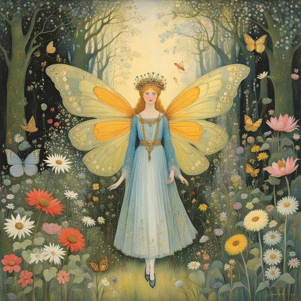 Fairy Queen in Art Nouveau Style