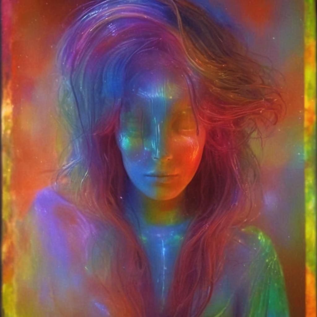 Ethereal Figure of Iridescent Light