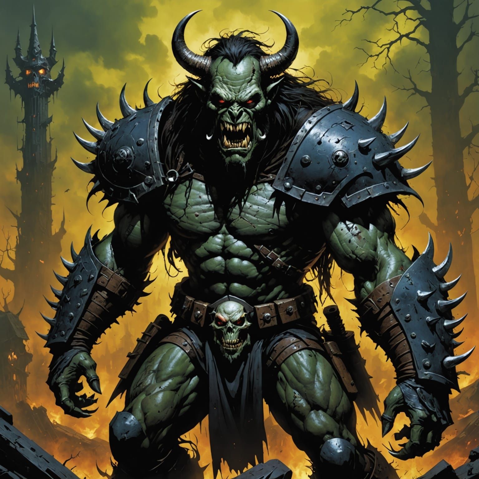 Dark Fantasy Art in a Grimdark Aesthetic