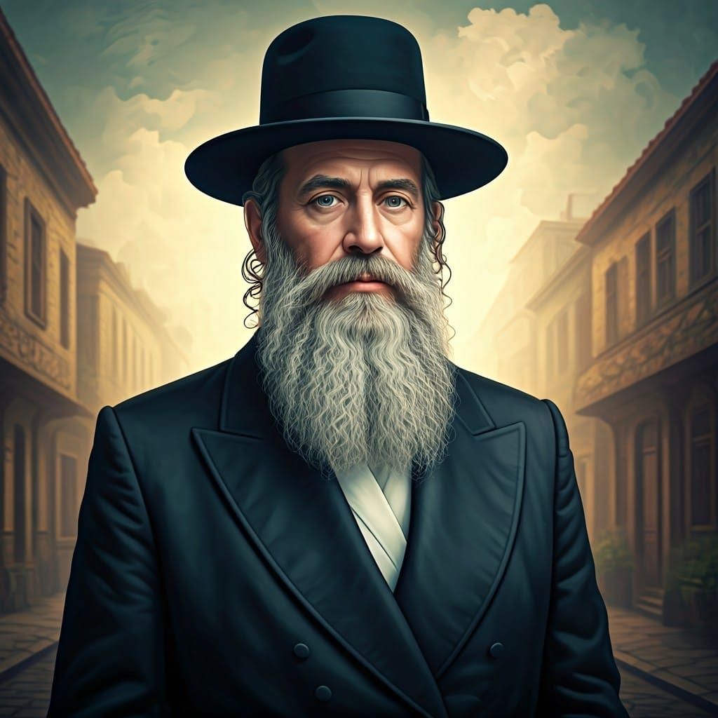 Mystical Orthodox Jew in Fantasy Landscape
