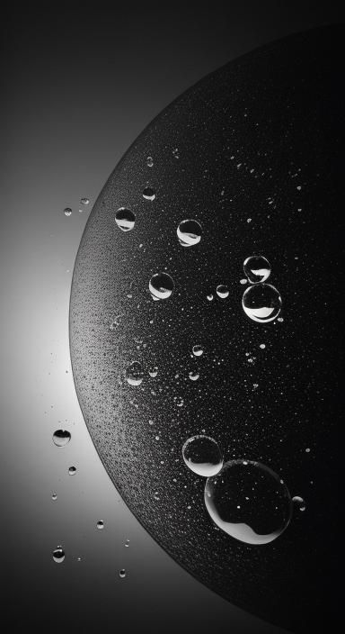Eerie Liquid Bubbles in Monochromatic Photography