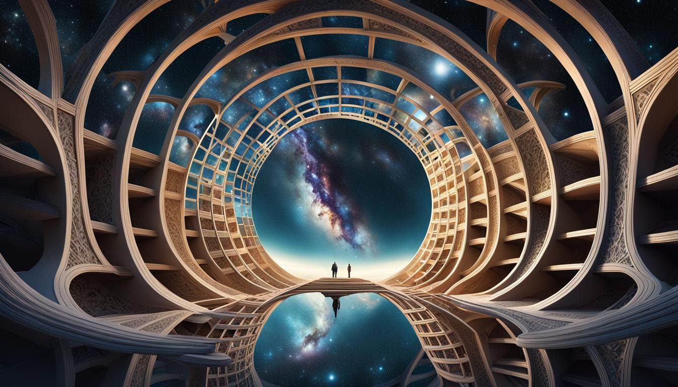 Unfolding Universe: Impossible Staircases in Digital Art