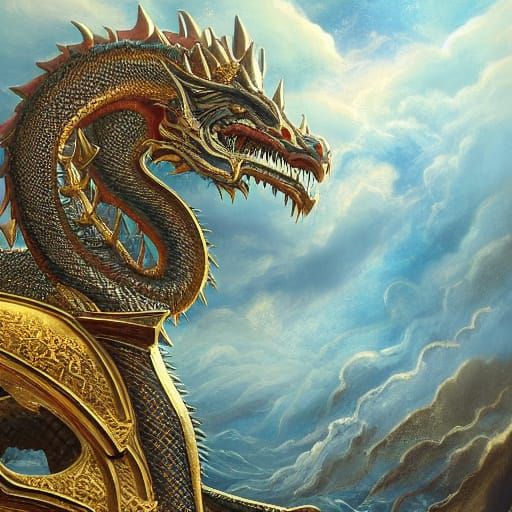 Majestic Imperial Dragon in Vibrant Colors