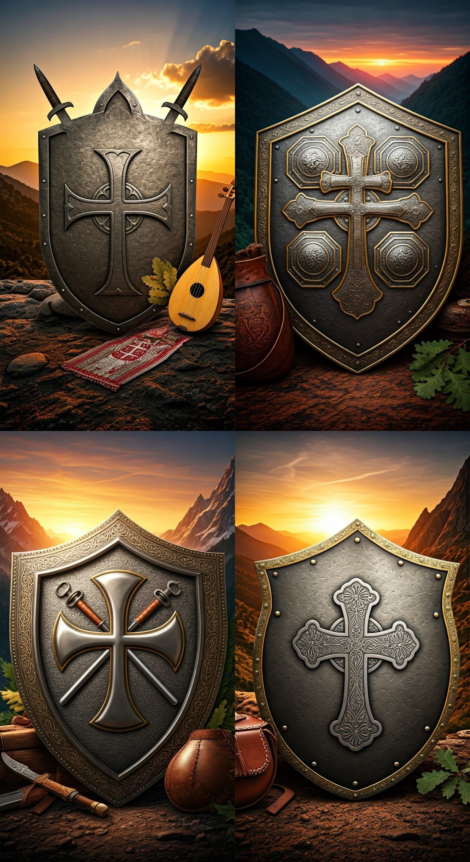 Serbian Shield Embodies Strength and Heritage in Golden Ligh...