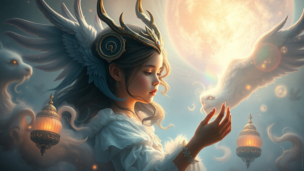 Mystical League of Legends Pantheon in Ethereal Style