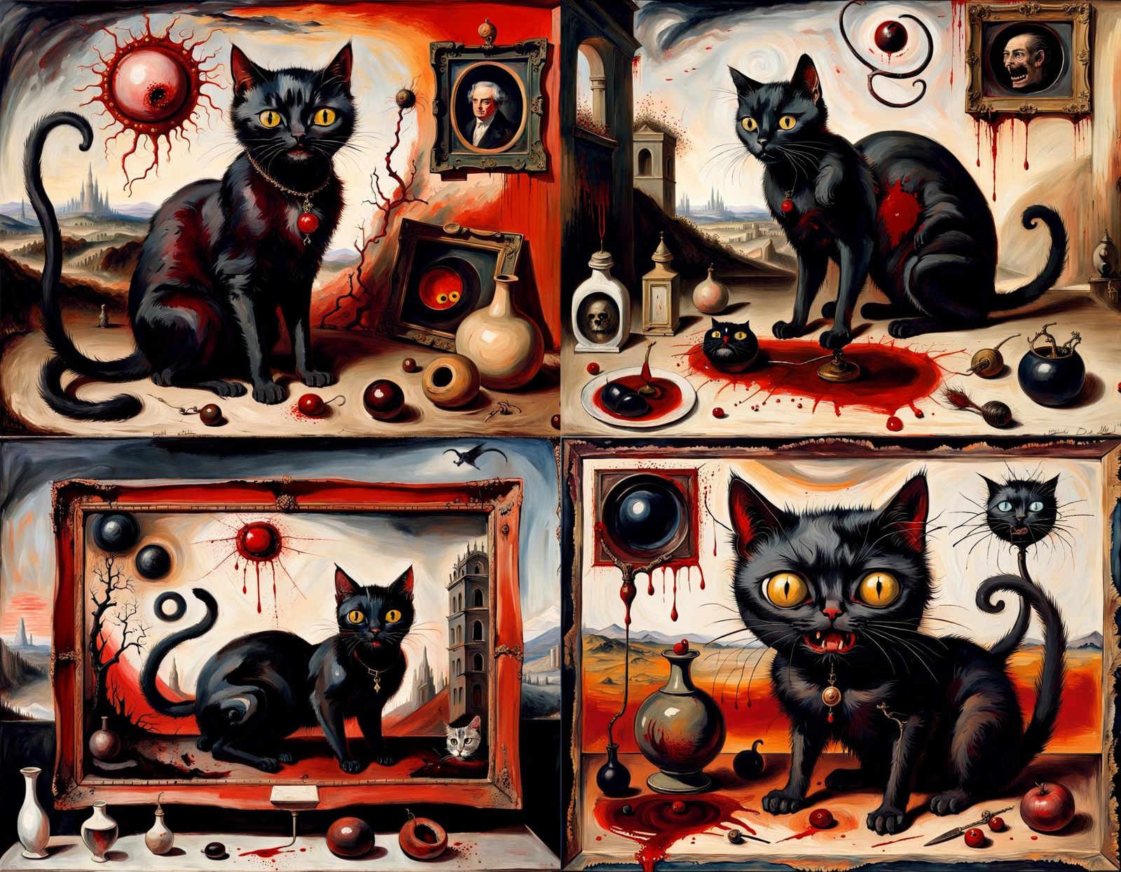 Homunculus Sacrifice in Romantic Surrealist Style