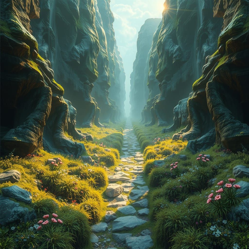 Surreal Dreamscape: Ethereal Paths in High Definition