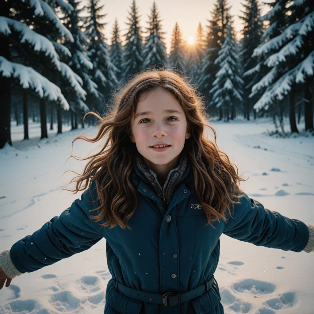 Serene Winter Wonderland in Cinematic Style