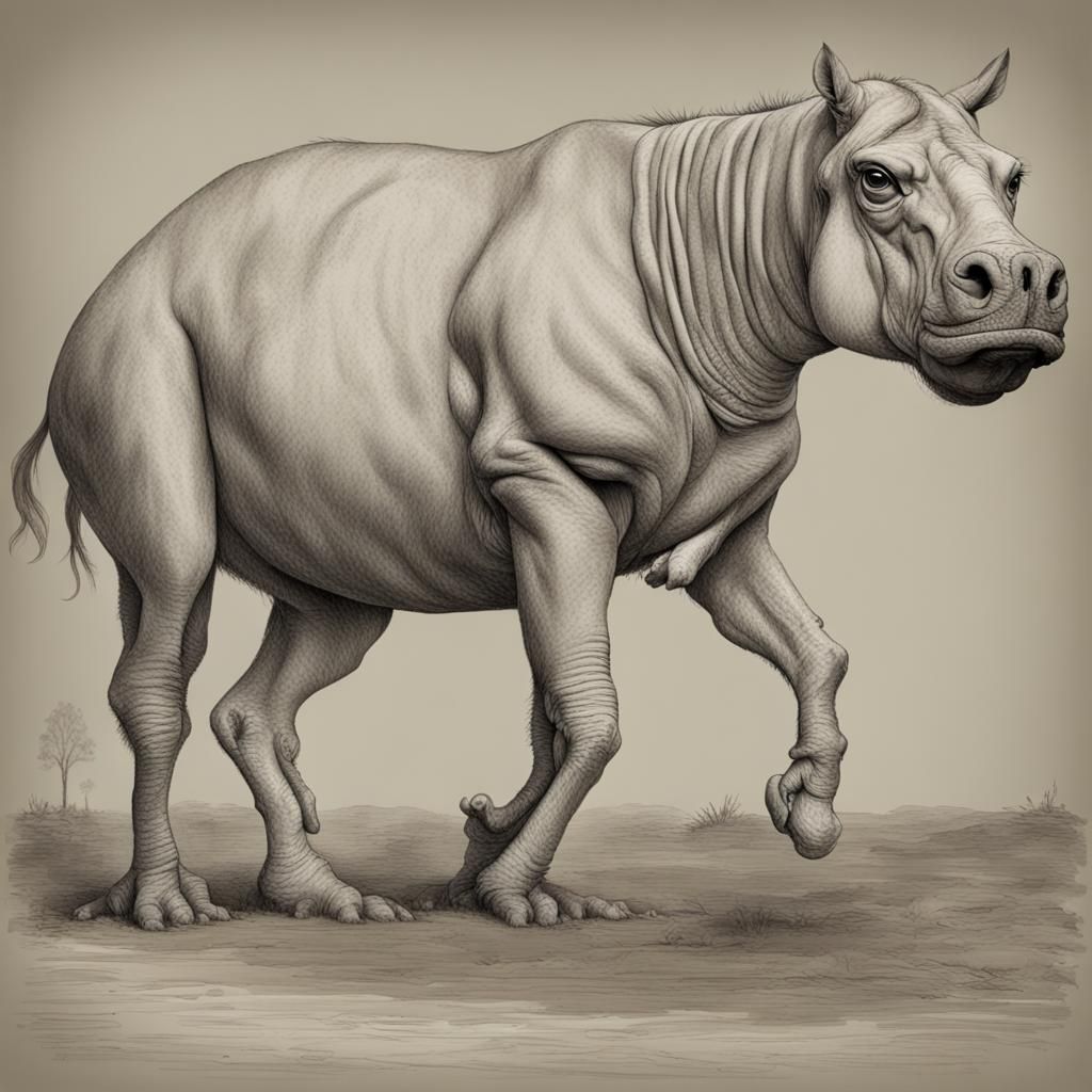 Hippopotomonstrosesquippedaliophobia: An AI Interpretation