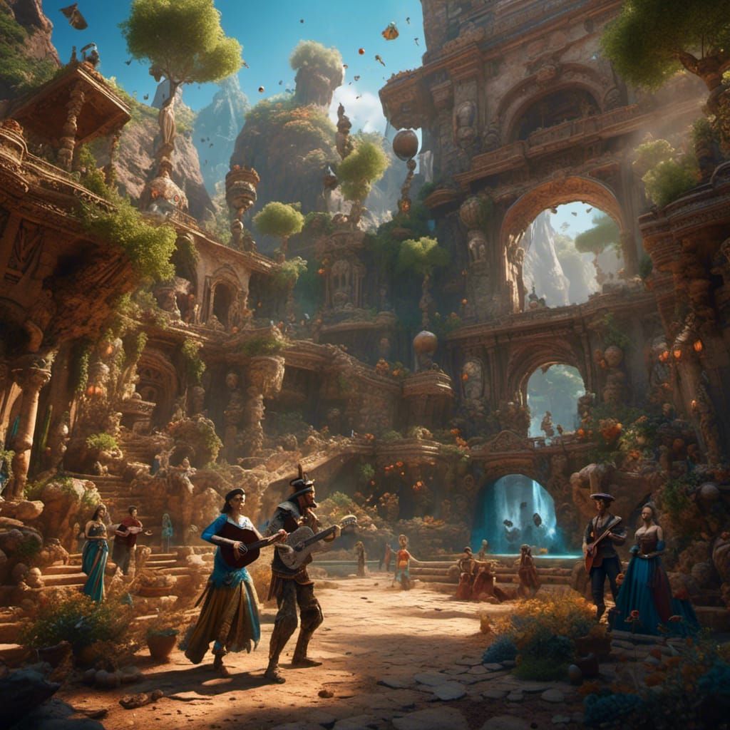 Band Plays Music at a Lively Dance