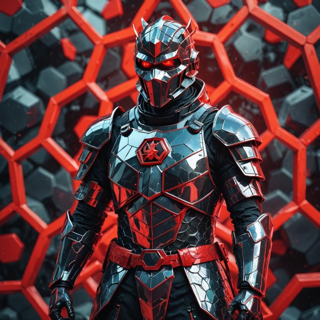 Ominous Knight Portrait with Double Exposure Effect