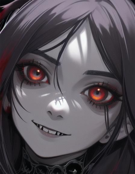 Mesmerizing Vampire Goddess Close-Up
