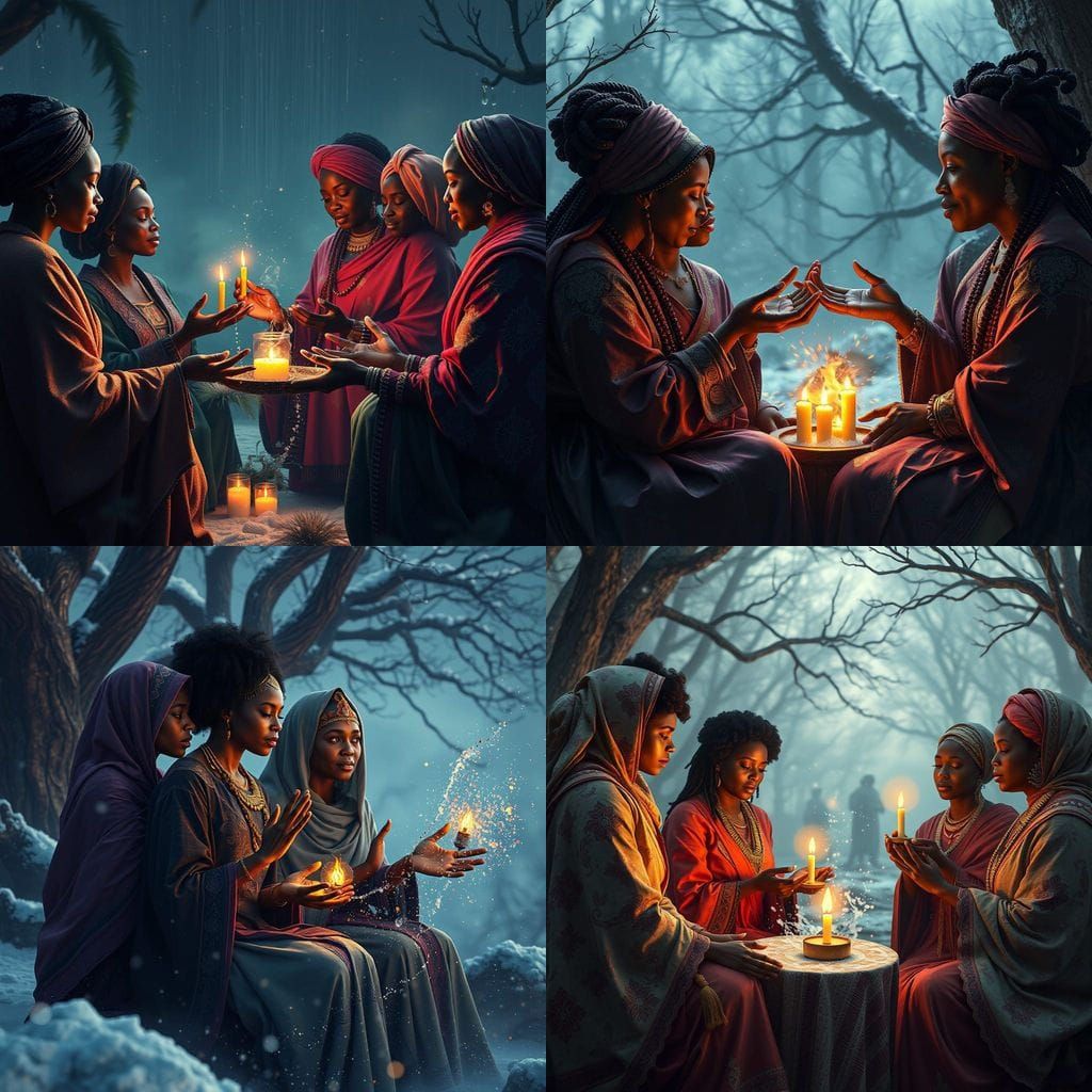 African American Women in Serene Sisterhood Healing Traditio...