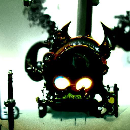 Steampunk Devil Engine Illustration