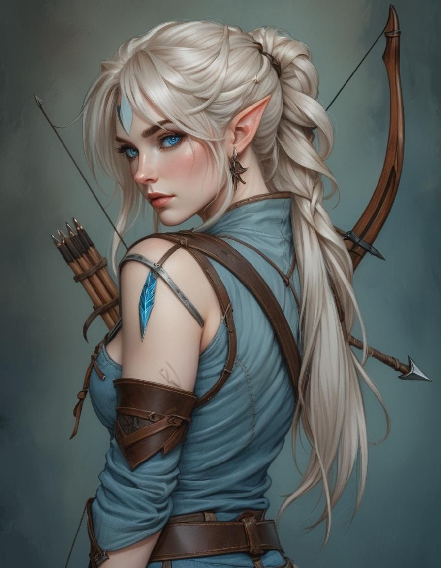Urban Fantasy Elf Archer Portrait