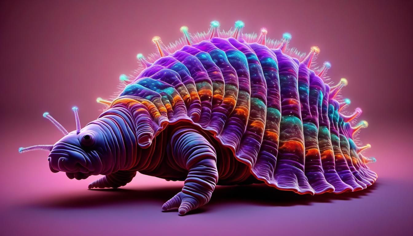 Luminescent Multicolor Tardigrade in Triadic Colors