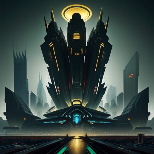 Dystopian Metropolis of Progress and Innovation