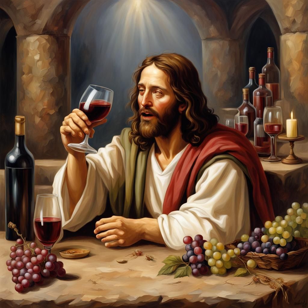 Jesus in Ecstasy, a Vivid Oil Painting of Divine Inspiration