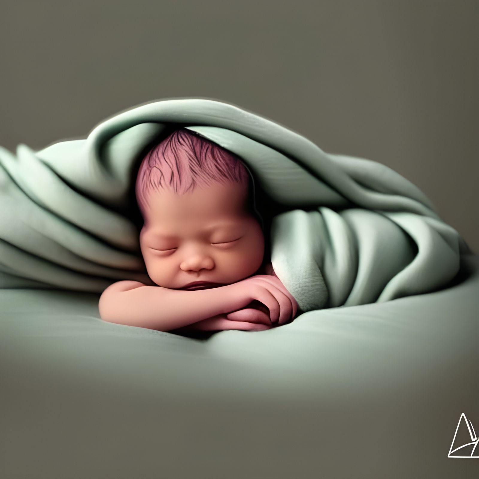 Baby Yoda Sleeping: Hyperrealistic Concept Art