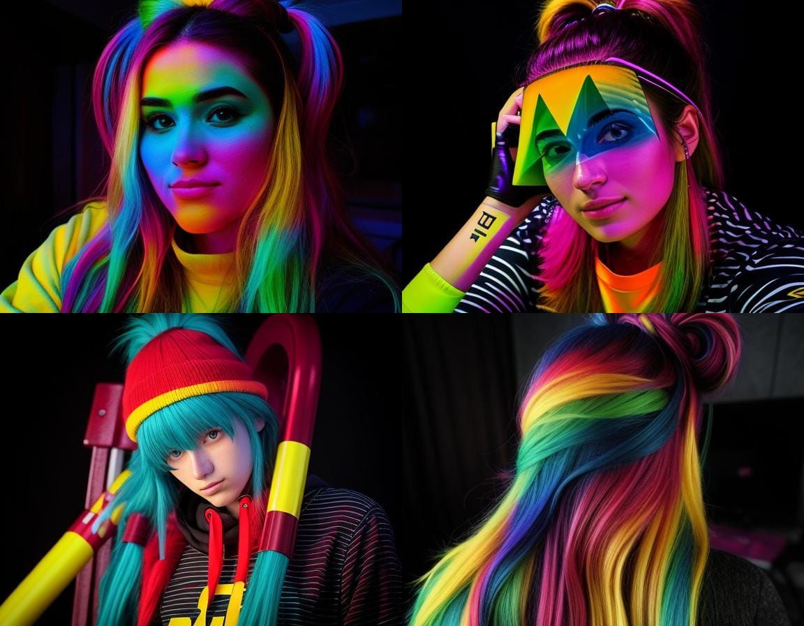 Cute Girl Digital Art: Youthful Portrait