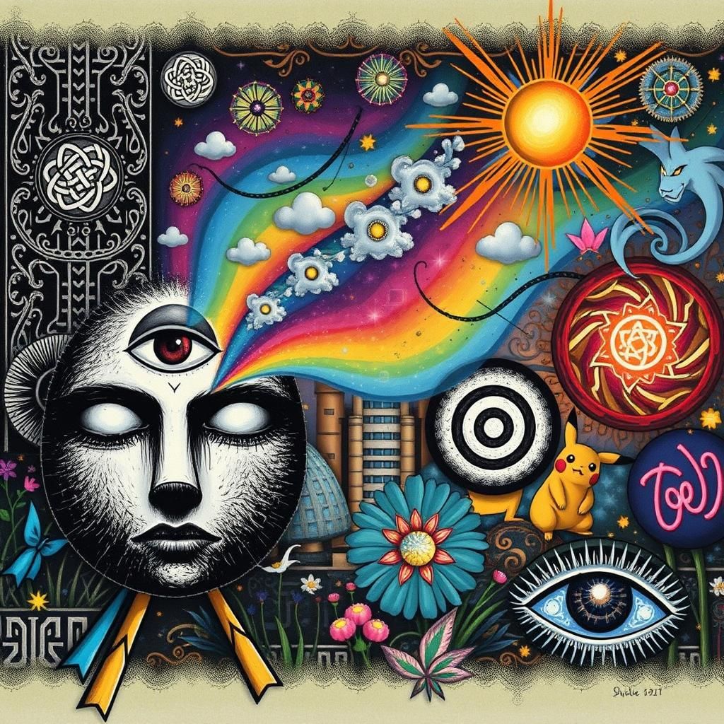 Mickey and Pikachu in Enchanted Meadow