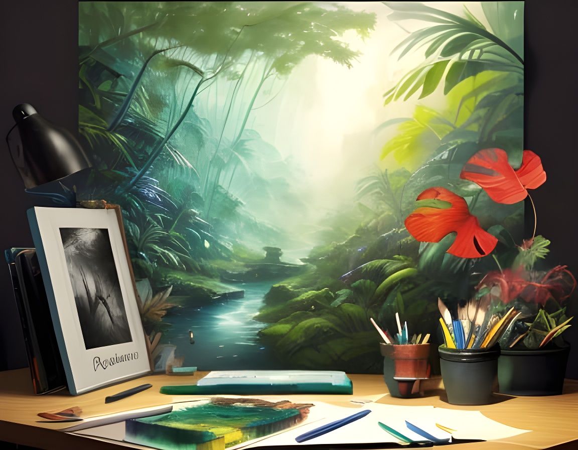 Pencil Metamorphosis: Rainforest Desk Art