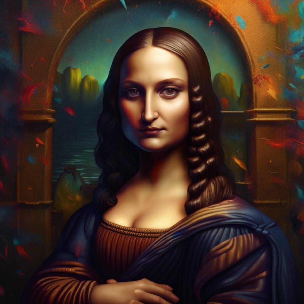 Modern Mona Lisa: Detailed Fantasy Art