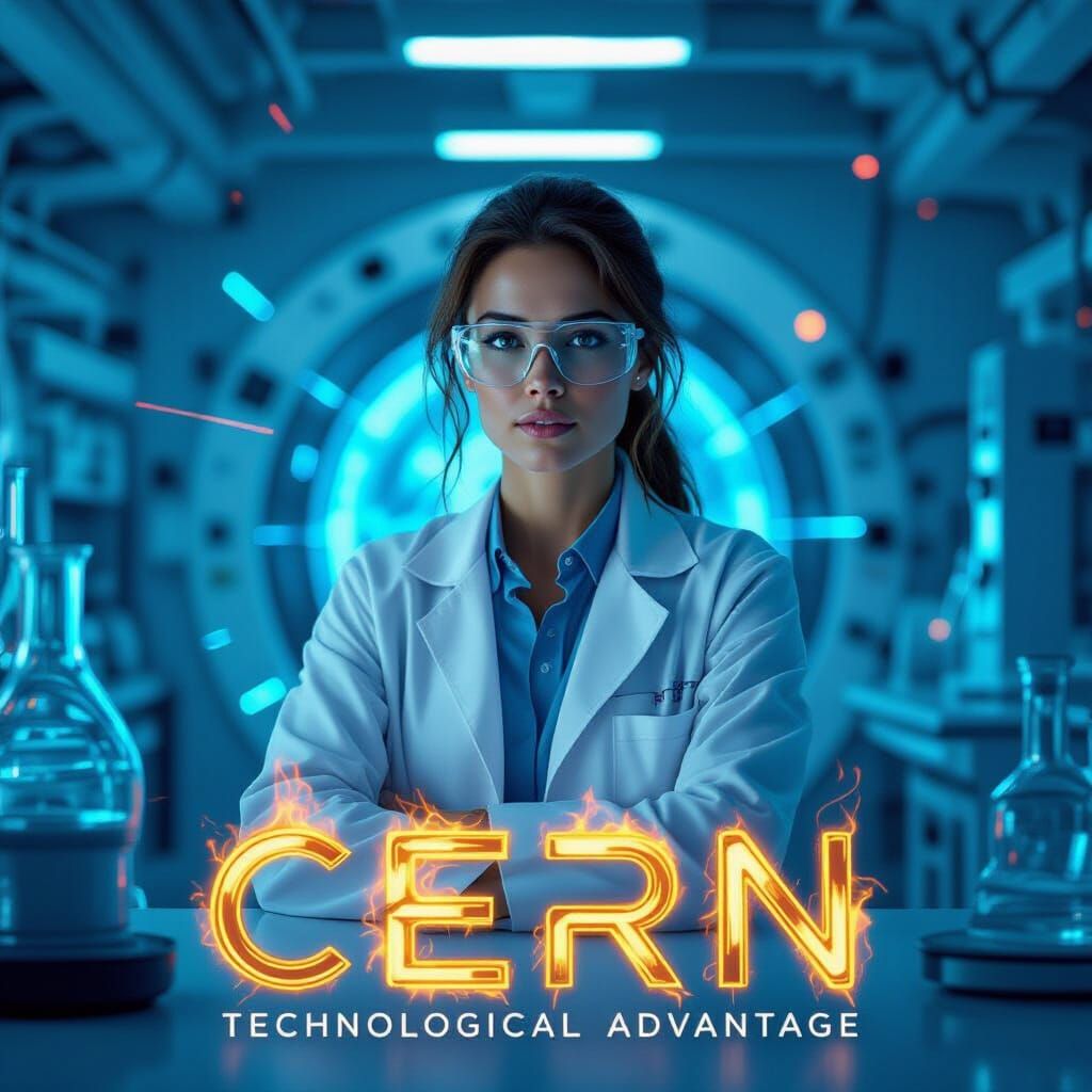 Reality Glitch at CERN: Futuristic Sci-Fi Art