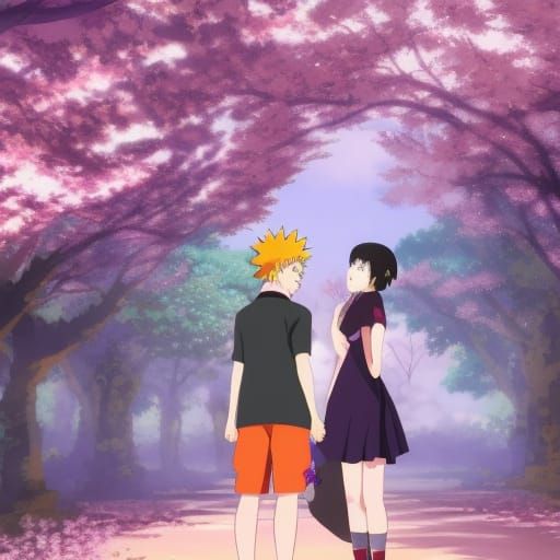 Naruto and Hinata: Cherry Blossom Anime Key Visual