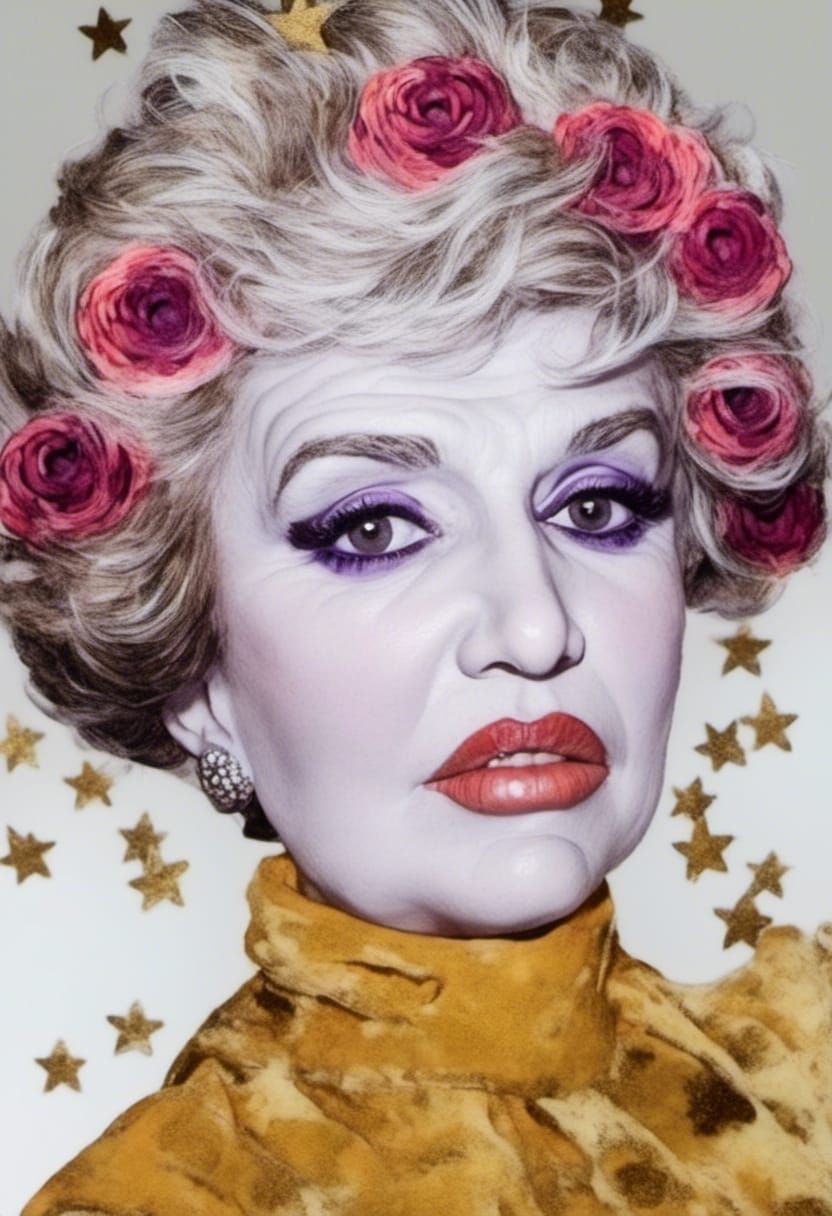 Witch in Purple with Piercing Eyes