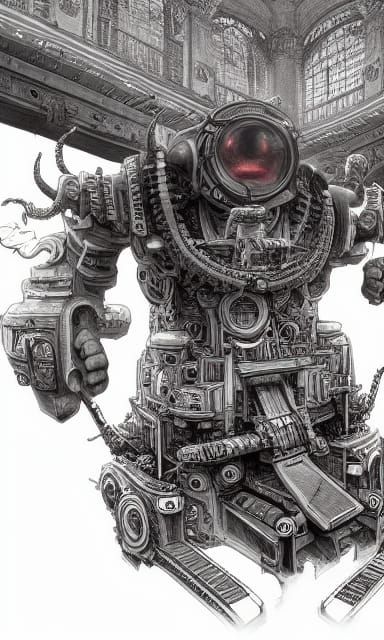 Armored Lynx in Cyberpunk Cityscape, Detailed Digital Art