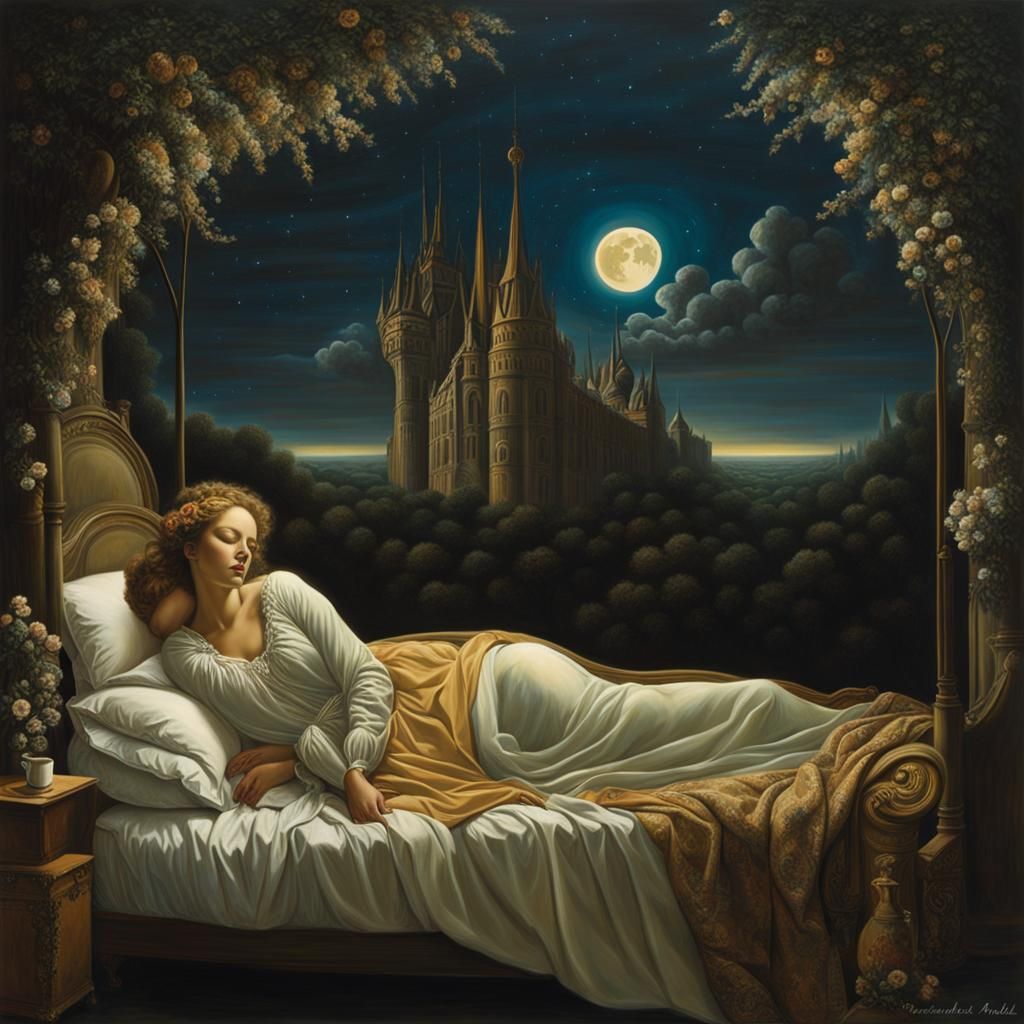 Surreal Dreamscape: Sleep Flowing into Confident Dawn