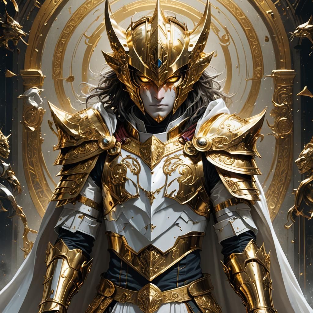 Golden Cat Saint in Shining Armor