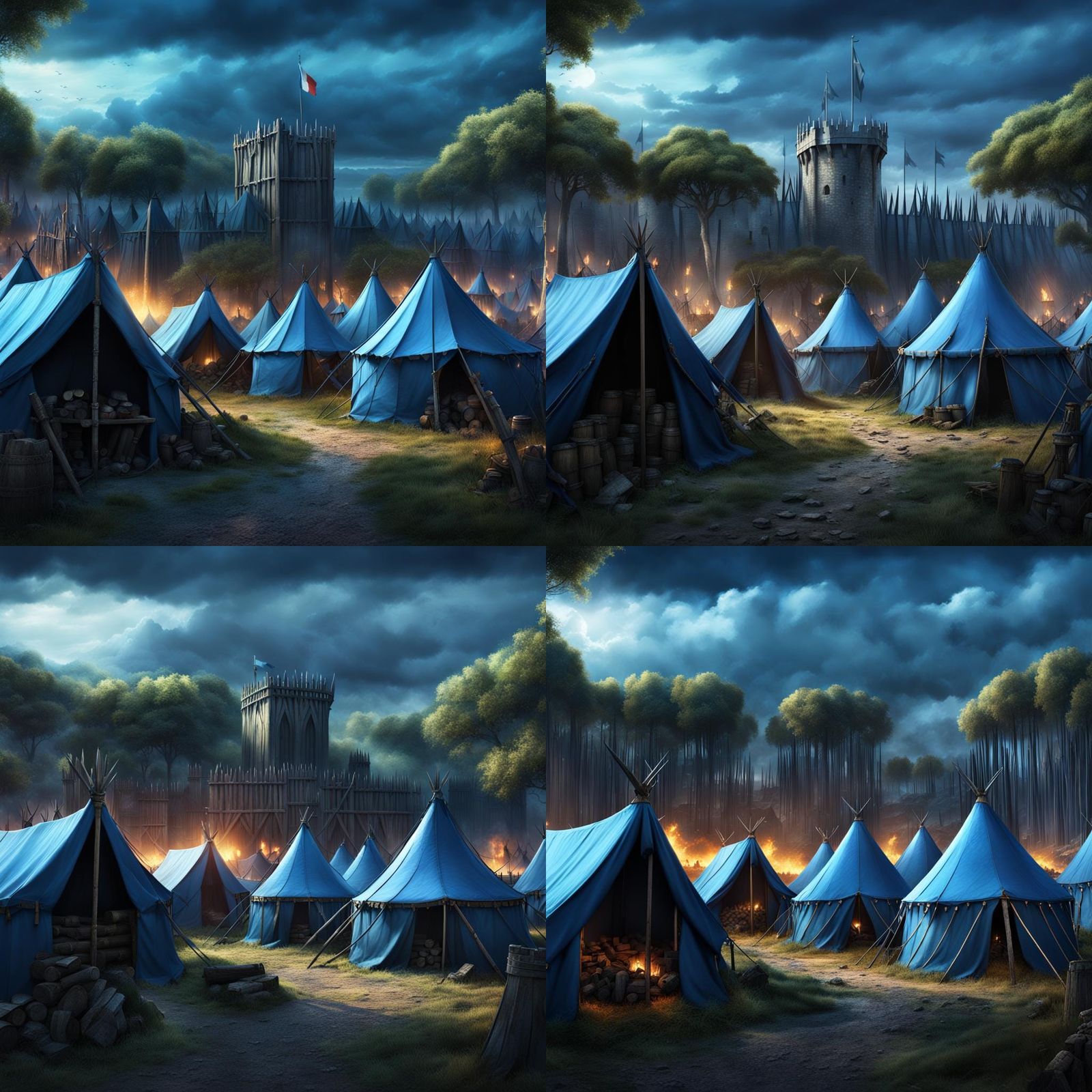 Dark Fantasy Medieval Military Camp in France