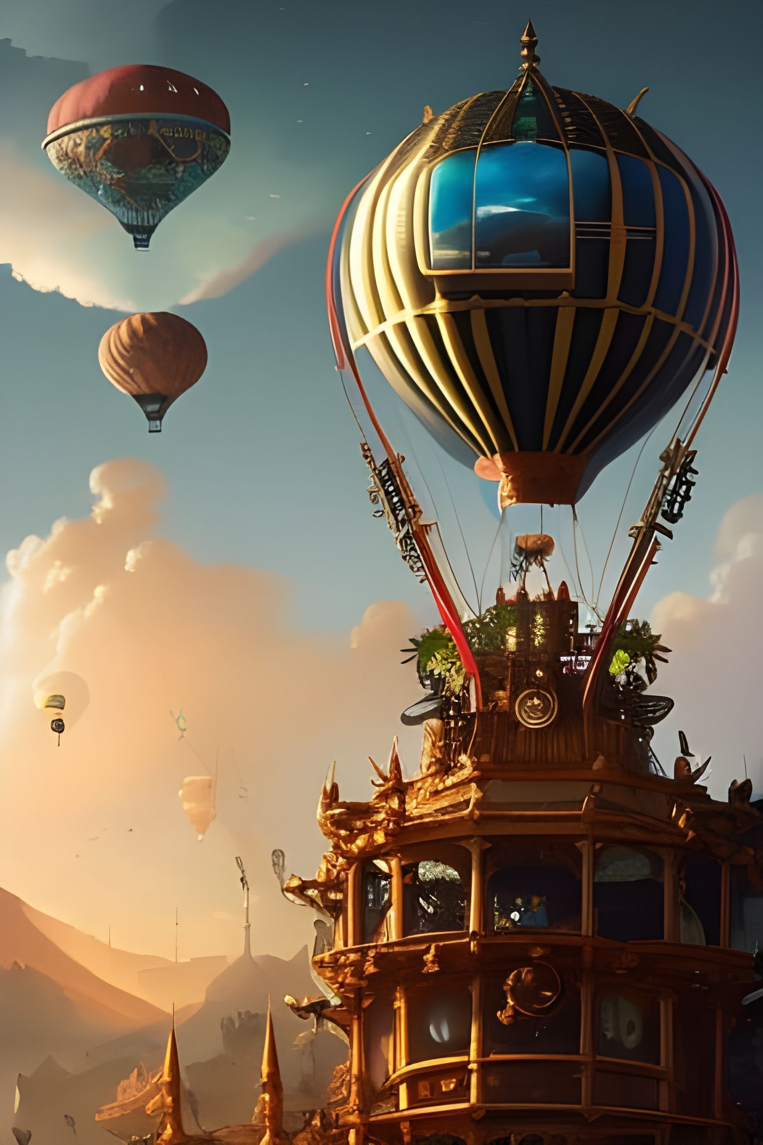 The Steampunk Air Baloons Landing Pad