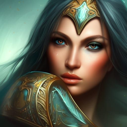 Fantasy Warrior Woman with Intricate Details