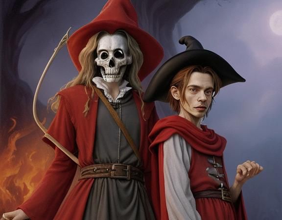 Rincewind Meets Death: A Discworld Scene
