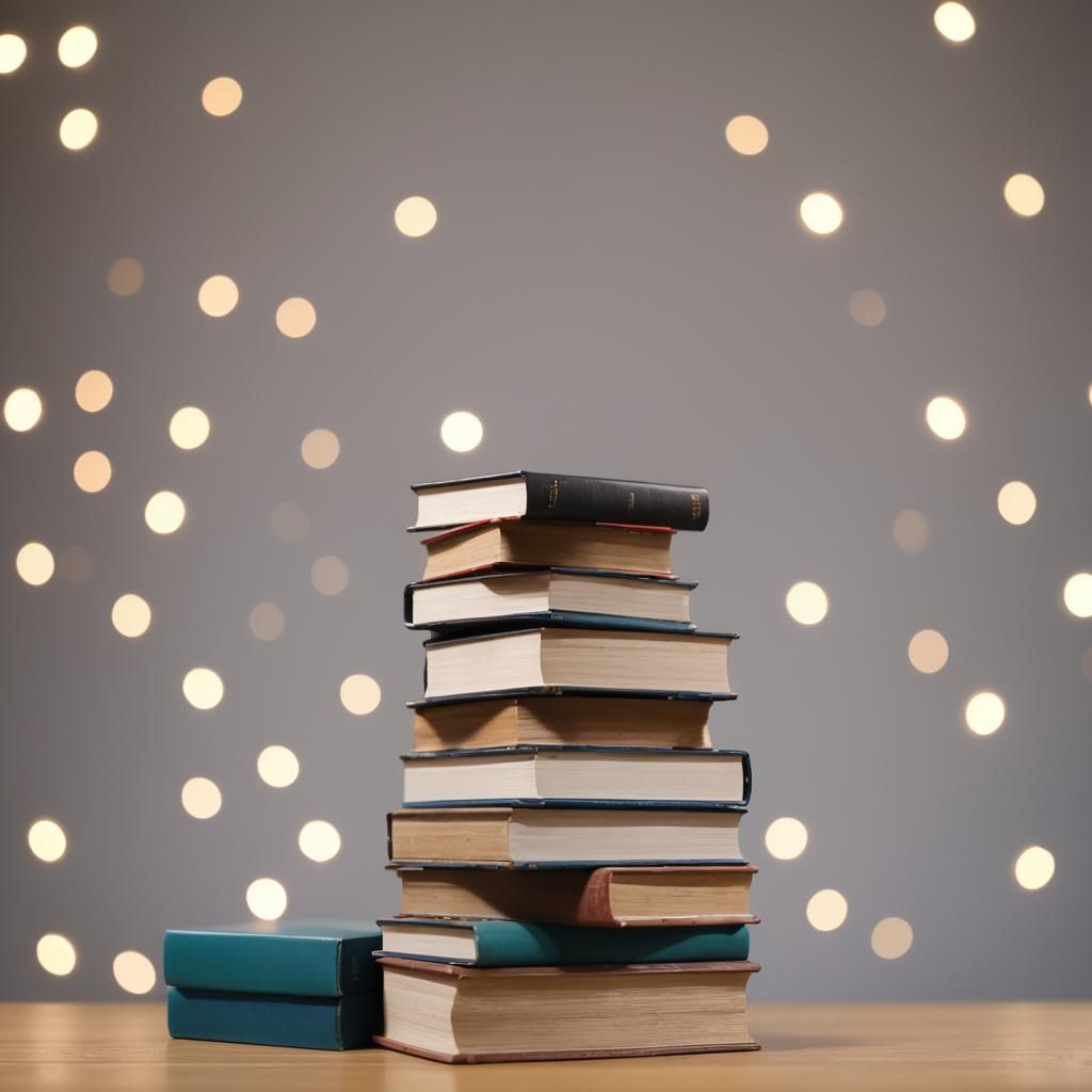 Books on Desk: Professional Photography with Bokeh