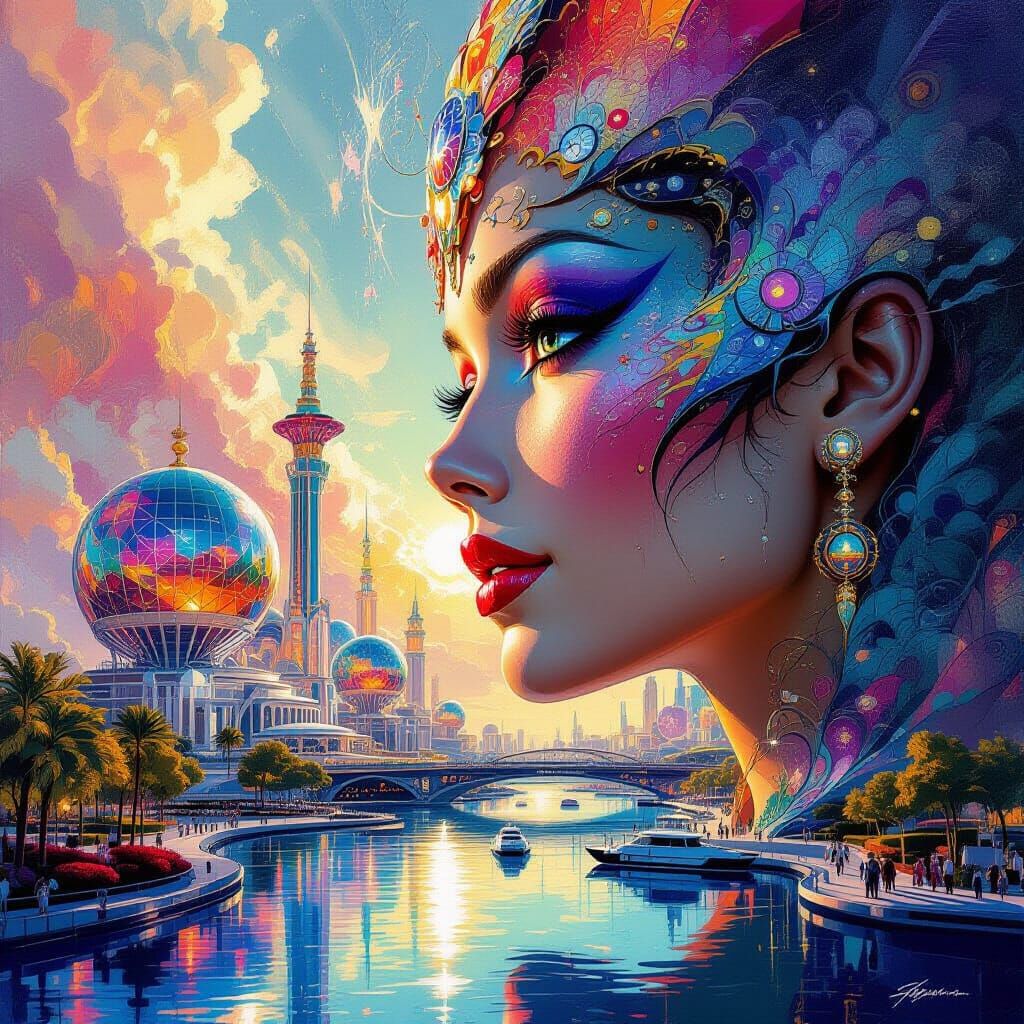 World's Fair Splash Art: Hyperrealistic Architectural Grande...