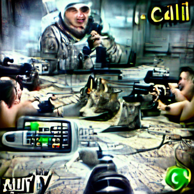 Soldier in Urban Combat: Realistic War Art