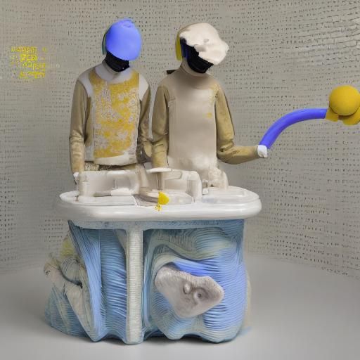 Chewing Gum Coders at a Museum, 1980s Style