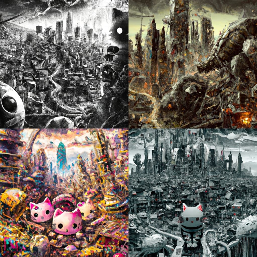 Horror Hello Kitty Kaiju Destroys Metropolis