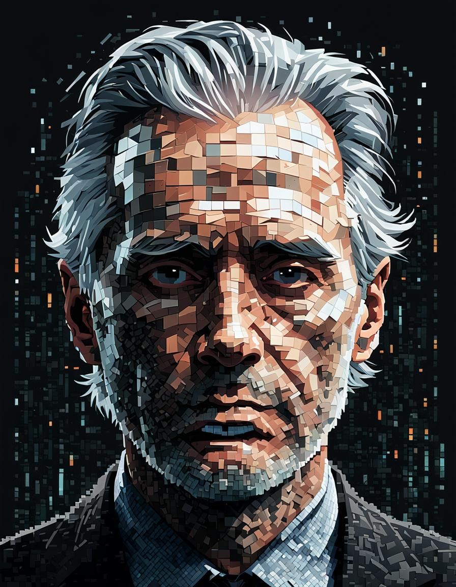 Pixel Art Middle Aged Portrait