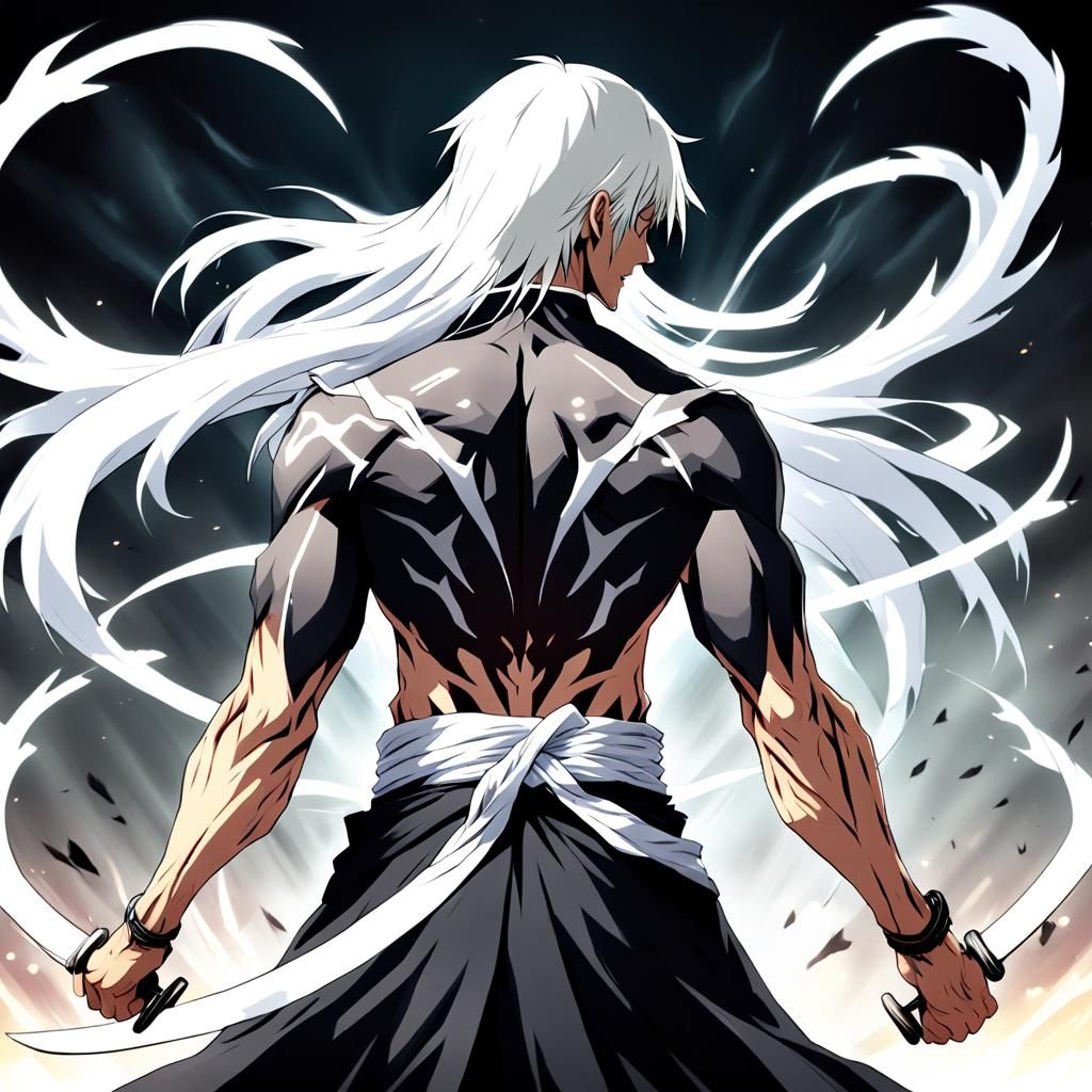Anime Soul Reaper with Nine-Bladed Bankai