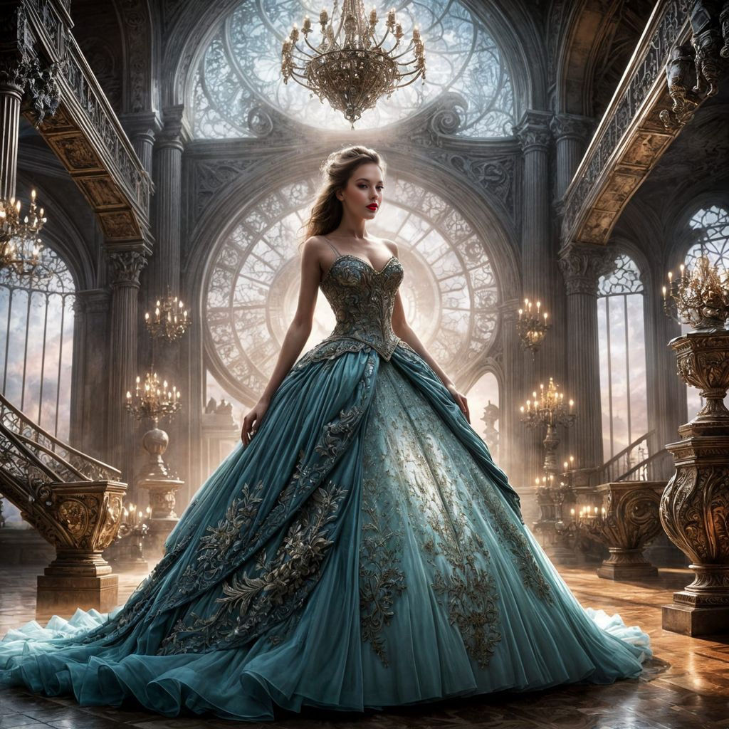 Imaginative Glass Ballgown, Epic Digital Matte Painting
