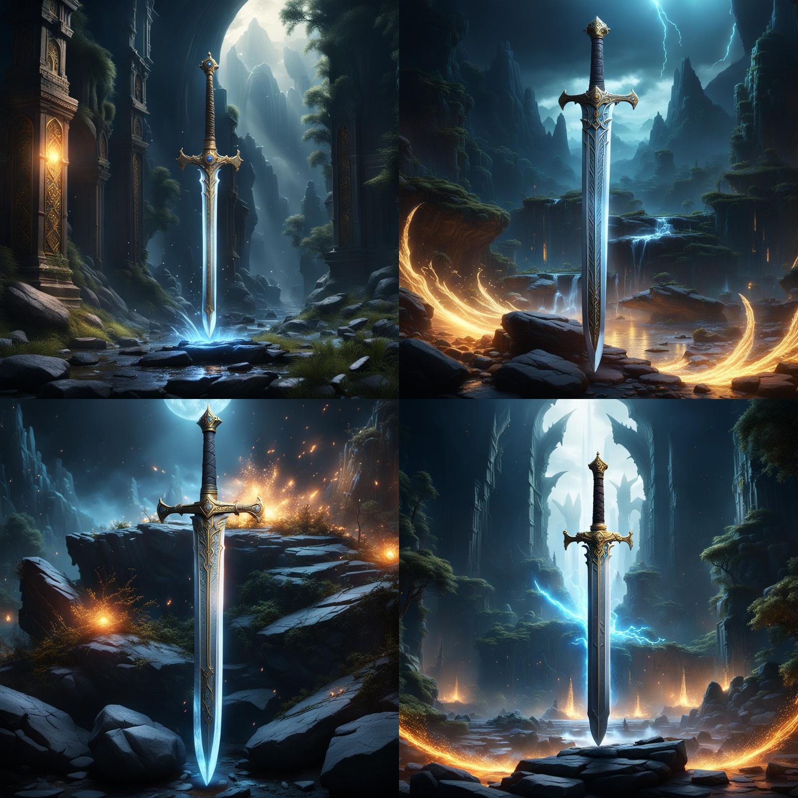 Sword of Light: Detailed Fantasy Concept Art