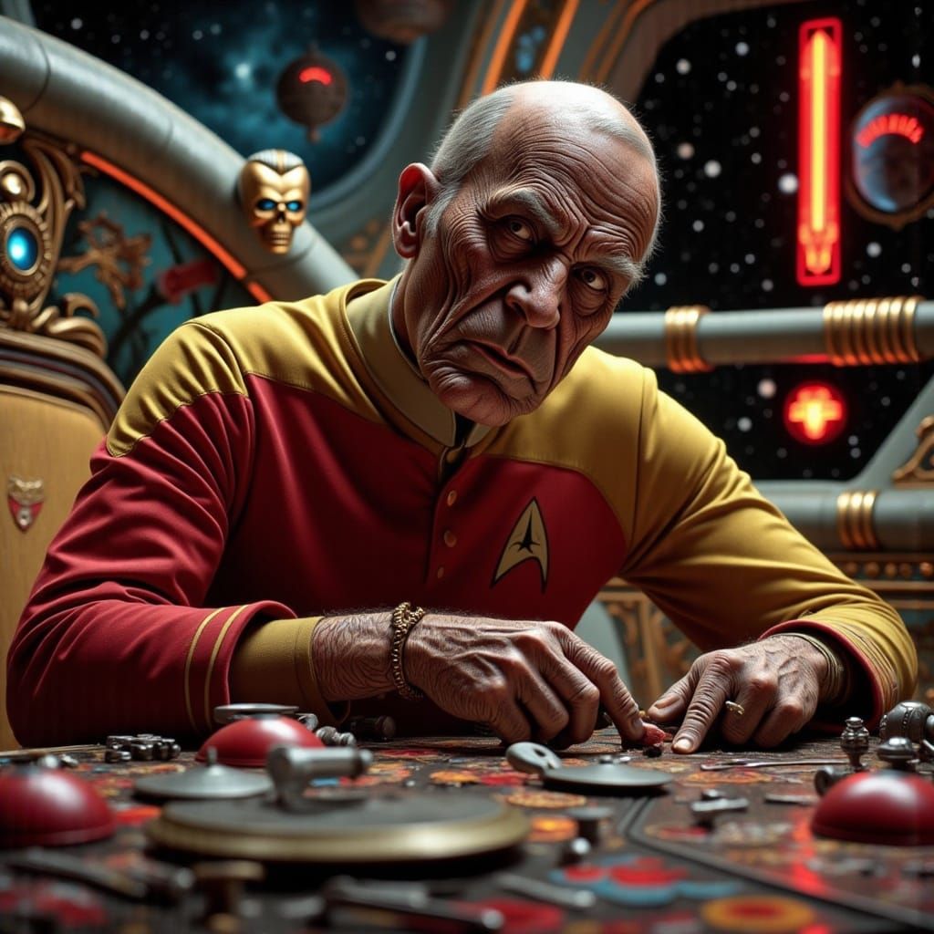 Starfleet's Sarcastic Commander on the Enterprise Bridge